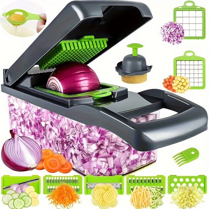 Multifunctional Vegetable Chopper & Slicer with Handle 14 in 1