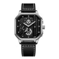 Men's Big Dial Quartz Sports Watch with PU Leather Strap